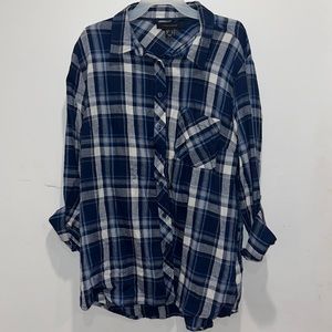 Atmosphere Blue and White Flannel